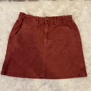 AMERICAN EAGLE red/pink corduroy a-line skirt